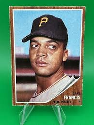 1962 Topps Baseball Card #252 Earl Francis Pittsburgh Pirates Pitcher