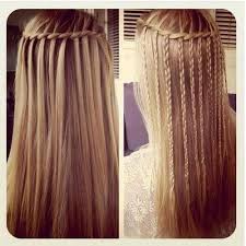Waterfall braids for short hair. Feather Loop Ladder Braid Waterfall Hairstyles For Girls