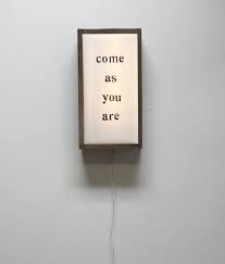 Come As You Are Decorative Lightbox Nirvana Lyrics Limited Edition In 2020 Light Box Quotes Light Box Nirvana Lyrics