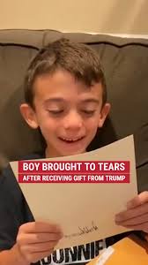 A young Trump fan with a rare brain disorder got a surprise from the former  president for his 8th birthday -- and the boy was moved to tears.