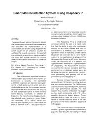 Connect the motion detector to dig 1 of the labquest. Pdf Smart Motion Detection System Using Raspberry Pi
