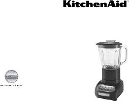 kitchenaid blender 5ksb555 user guide