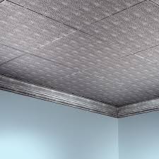 Decorative ceiling tiles' website has a full range of videos to help lay out the process and aid you in turning your home into a showpiece. Fasade Border Fill Decorative Vinyl 2ft X 4ft Glue Up Ceiling Tile In Crosshatch Silver 5 Pack Overstock 32192136
