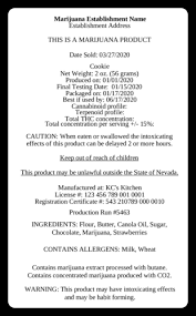 Download Marijuana Cannabis Non Flower Label Onlinelabels Com