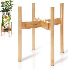 Adjustable and tall either bamboo or acaica wooden handmade footed planter, tall solid wood modern adjustable plant stands bamboo wood rolling 6 tier plant stand rack multiple flower pot holder shelf indoor outdoor planter. Amazon Com Rainbleland Indoor Plant Stand Adjustable Tall Plant Stand Indoor Planter Stand Mid Century Modern Plant Stands Indoor Corner Plant Holder For Pot Fits 8 To 12 Pot