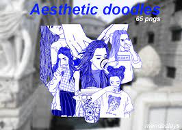 21 Free Aesthetic Png Packs Doodle Png Aesthetic Black And Gold Aesthetic