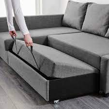 Questo divano letto assembla classe e funzionalità, in quanto può essere utilizzato come un divano, come un letto singolo o come un letto matrimoniale. Friheten Divano Letto Angolare Contenitore Skiftebo Grigio Scuro Ikea Svizzera