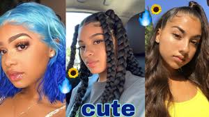 The hairdo shows oozes sophistication and style. The Cutest Natural Hairstyles Compilation For Black Teens Mixed Hairstyles Youtube