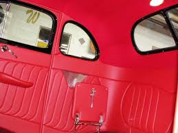 1940 Ford Coupe Custom Red Leather Interior Custom Car Interior 1940 Ford Coupe 1940 Ford