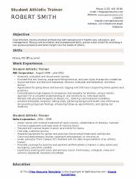 student athletic trainer resume samples