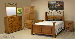 Rustic Styling Solid Pine 6 Pc Queen Bedroom Suite Features Poster Bed With Wrought Iron Headbo Luxurious Bedrooms Wrought Iron Headboard Queen Bedroom Suite