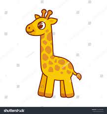 Cute Baby Giraffe Drawing Funny Cartoon Stock Vector (Royalty Free)  1284844399 | Shutterstock