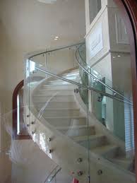 Staircase design drawing and confirmation Tempered Glass Railing Curved Glass Creations Glass Railing System