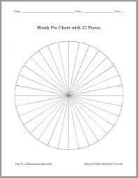 Blank Pie Chart With 32 Pieces Graphic Organizers