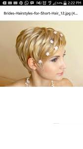 Short wedding hair has never looked so good. Studs On Short Hair Short Hair Bride Short Wedding Hair Short Hair Styles