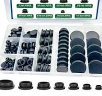 135Pcs Black Silicone Rubber Plugs for Round Holes Grommet ...
