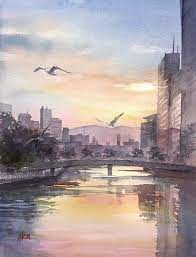 赤坂孝史の水彩画 水彩風景 水彩風景画 風景の絵