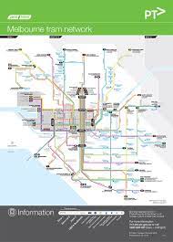 Yarra Trams Network Map Melbourne Tram Melbourne Map Melbourne