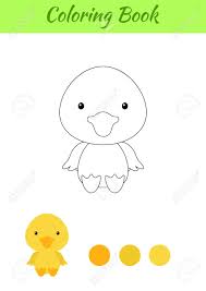 These pumpkin coloring pages are great for halloween, fall, and thanksgiving. Coloring Page Little Sitting Baby Duck Coloring Book For Kids Educational Activity For Preschool Years Kids And Toddlers With Cute Animal Flat Cartoon Colorful Vector Stock Illustration Royalty Free Cliparts Vectors And