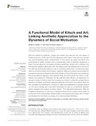 See what harold cole (hcolefamily61) has discovered on pinterest, the world's biggest collection of ideas. Pdf A Functional Model Of Kitsch And Art Linking Aesthetic Appreciation To The Dynamics Of Social Motivation