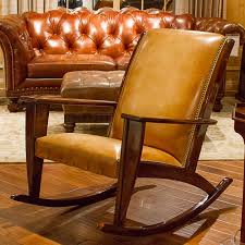Hancock And Moore Cameo Carmel Leather Adirondack Rocker Leather Furniture Large Furniture Discount Furniture