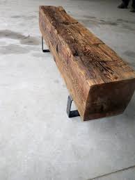 Railroad Tie Bench Barn Beam Bench Wonder If I Could Do This With Old Railroad Ties Reclaimed Wood Benches Diy Bench Outdoor Wood Bench