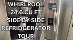 Whirlpool Fridge Tour / Review 24.6 cu. ft. Side by Side ...