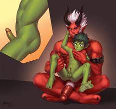 Beast Boy Demon Gay porn comic, Rule 34 comic - GOLDENCOMICS