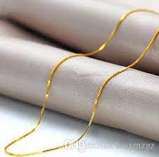 Price 18k gold chain may be plain chains, chokers, beaded, or made of pearls. 2021 Down Price Au750 Solid 18k Yellow Gold Chain Necklace Box Chain Necklace From Hwxmzgz 19 1 Dhgate Com