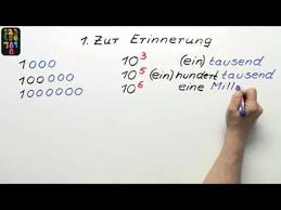 Wie Schreibt Und Spricht Man Die Grossen Zahlen Richtig Mathematik Algebra Youtube