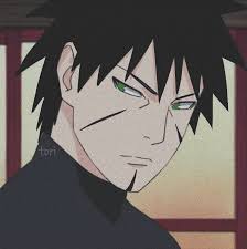 A giant nine tailed fox with a man with black hair sitting on the fox's head. Edits De Naruto Tobirama Black Hair And Green Eyes Facebook