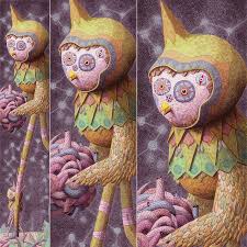 Tall Bird Illustration Art Whimsical Illustration Art