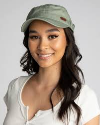 Shop Roxy Castro Military Cap In Lily Pad