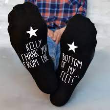 Thank You From The Bottom Of My Feet Socks Hardtofind Foot Socks Socks Personalized Socks