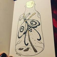 Maybe you would like to learn more about one of these? Skull Moth In A Jar Original Sold By Steph Stanga Illustration On Storenvy