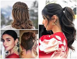 Party hairstyles for traditional saree. 7 Easy Hairstyles For Medium Hair For Party Makeupandbeauty Com