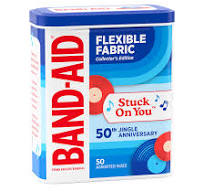 BAND-AID® Brand Adhesive Bandages Flexible Fabric, Jingle Anniversary Tin,  Assorted Sizes, 50ct