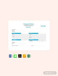 Free Salary Slip Pay Stub Template Pdf Word Doc Excel Indesign Apple Mac Pages Apple Numbers Illustrator In 2020 Word Doc Planner Template Slip