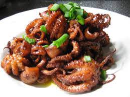 Enjoy these grilled octopuses as an appetizer, or for a meal; Food Lust People Love Marinated Baby Octopus