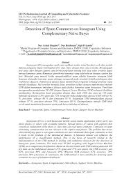 Sertakan gambar dengan kualitas hd, bisa kita cari di google. Pdf Detection Of Spam Comments On Instagram Using Complementary Naive Bayes