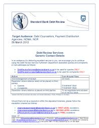 Or alternatively, you could write a letter to your manager. Std Bank Contact Details For Debt Review Matters