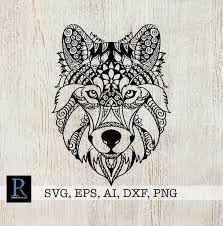 Download 28 Cricut Ideas Mandala Wolf Zentangle Animals Zentangle