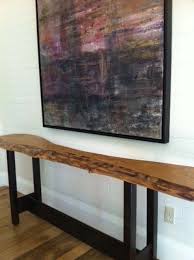 Solid Wood Salvaged And Reclaimed Raw Edge Console Tables By Urban Tree Salvage Specializing In C Slab Table Live Edge Live Edge Console Table Console Table