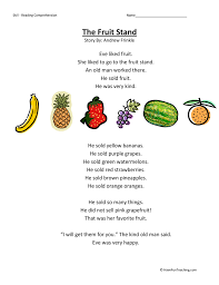 Put together an irresistible classroom reading nook. Fruit Stand Reading Comprehension Worksheet Have Fun Teaching