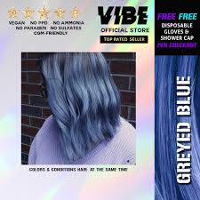 Other than henna, any substance that transforms the shade of your locks should i use a natural hair dye? Hybrid Colours Greyed Blue Organic Hair Dye Shopee Philippines