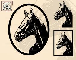 Horse Head Svg File For Cricut Farm Animal Clipart Wood Etsy Horse Head Vinyl Paper Animal Clipart