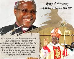 Today, we joyfully mark the 5th Anniversary of Archbishop Dr. Benjamin  Phiri, JCD's installation as Archbishop of Ndola Archdiocese, and give  thanks for his 14 years of episcopal ministry. In honor of