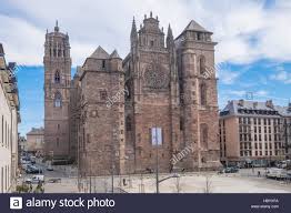 Suite gothique op 25 iii pri re notre dame. Kathedrale Notre Dame Place D Armes Rodez Aveyron Languedoc Roussillon Midi Pyrenees Frankreich Stockfotografie Alamy