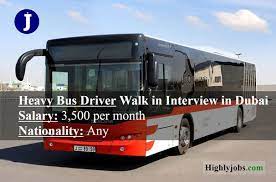 Heavy Bus Driver Walk In Interview In Dubai Bus Driver Bus Dubai