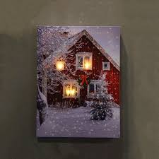Hang Our Led Lighted Canvas Wall Art On Any Wall In Your Home To Put Everyone In A Seasonal Mood Perfect F Lighted Canvas Lighted Canvas Art Christmas Crafts